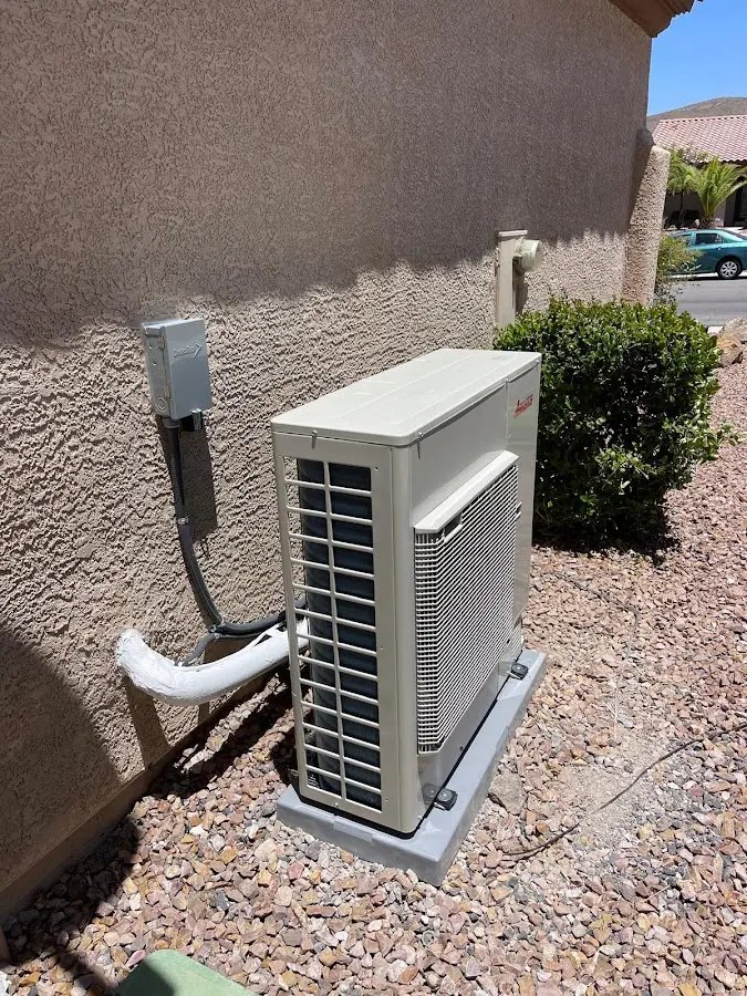 Residential air conditioning condenser unit in Pasadena